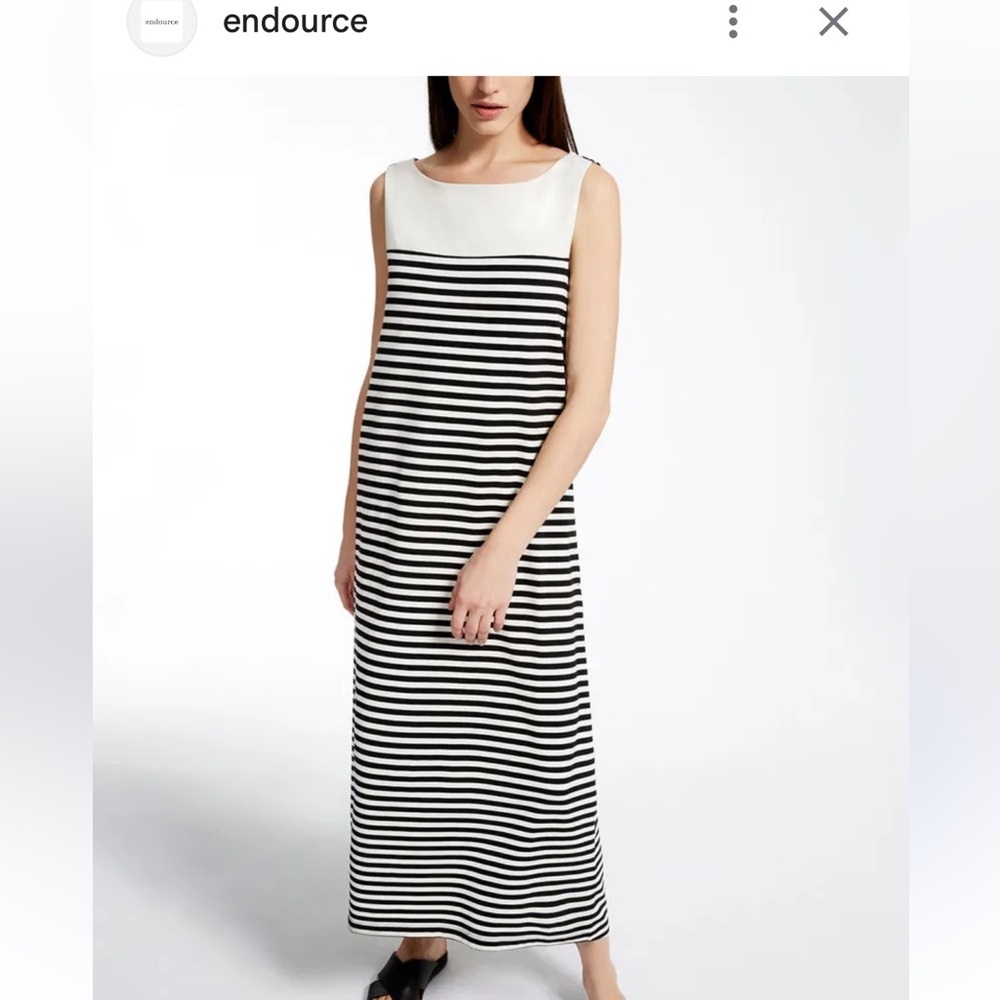 Weekend Max Mara jersey stripe long maxi dress M